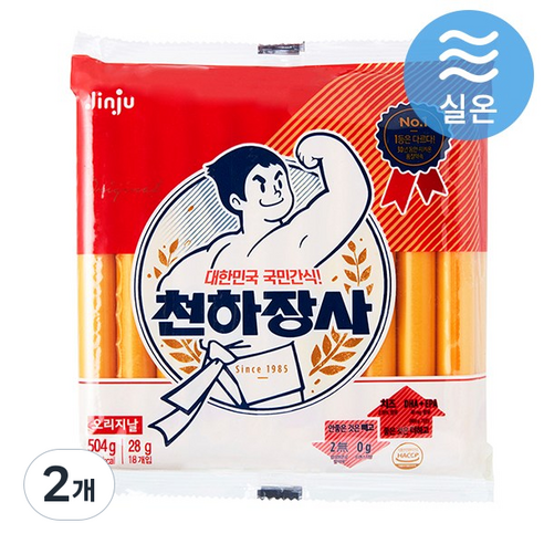 진주햄 천하장사 오리지날 소시지, 504g, 2개