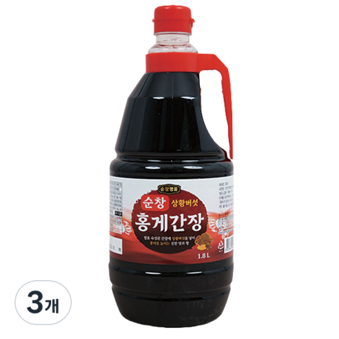 아주존 순창우리식품 업소용 요리용 상황버섯홍게간장, 3개, 1.8L