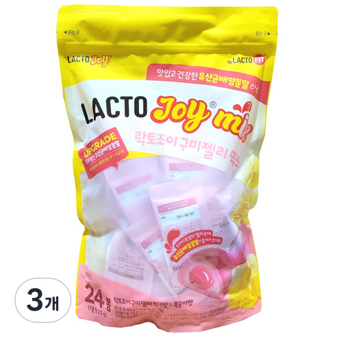 락토조이 구미젤리 복숭아맛 + 망고맛 600g