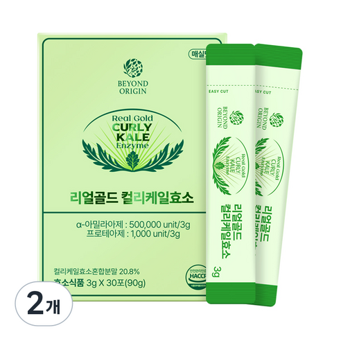 비욘드오리진 리얼골드 컬리케일효소, 2개, 30회분