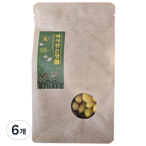 풍심당 바삭한 은행, 하루 견과류, 저당간식, 회사 간식, 건강간식, 6개