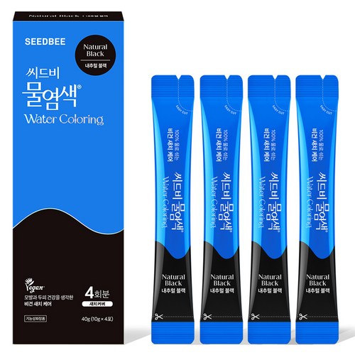 씨드비 프리미엄 시즌2 물 염색제 4p, 내추럴블랙, 1개