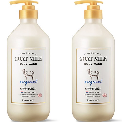 샤워메이트 산양유 오리지널 바디워시, 800ml, 2개