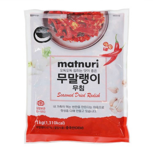 아삭한 족발 보쌈용 양념 무말랭이무침 맛누리, 1kg, 1개