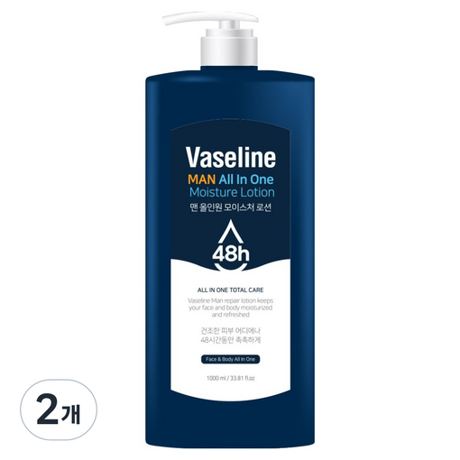 시투와이 바세린 48h 맨 모이스처 로션 올인원, 1L, 2개