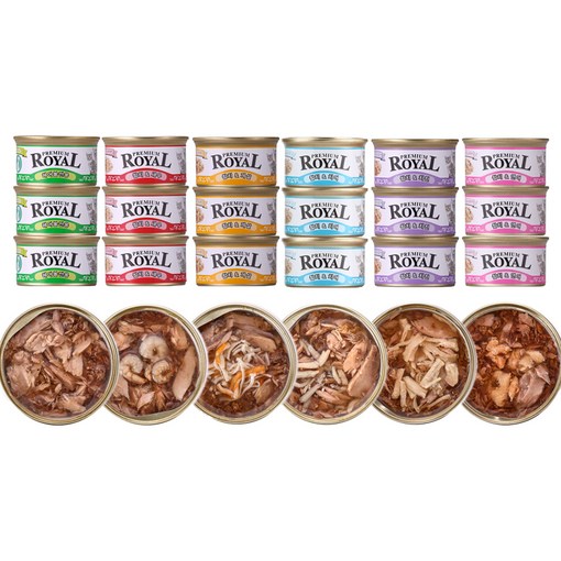 펫스토리로얄 프리미엄 고양이 캔 사료, 혼합맛, 85g, 24개