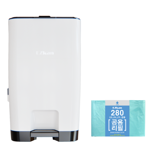 이지캔 종량제봉투 호환 투톤 기저귀 쓰레기통  리필 롤 280 세트