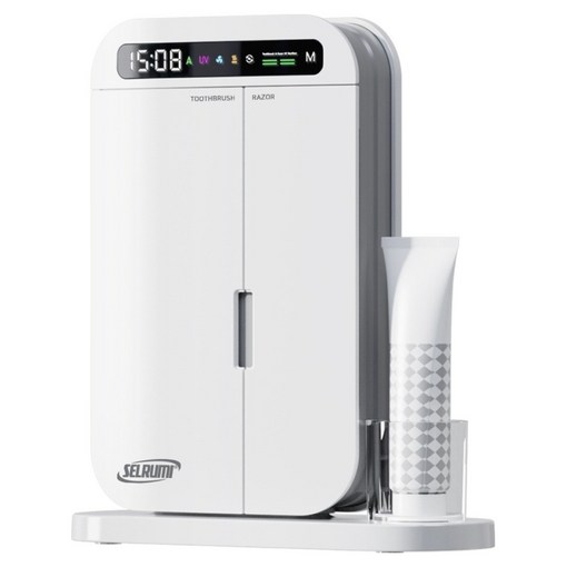 셀루미 케어밀리 24시간 자동화 살균 건조 스탠드 벽걸이형 스마트 칫솔 살균기, SELTSD580AT, 매트 화이트