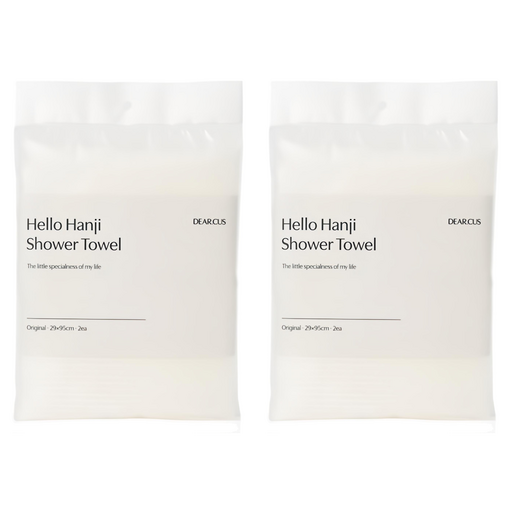 디어커스 안녕한지 샤워타월, 단일 색상, 2개입, 2개