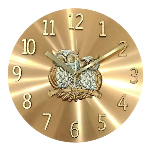 비욘드아트 황금부엉이 벽시계 무소음 인테리어 거실 카페 집들이 선물