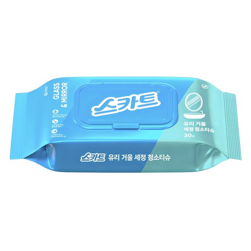 스카트 유리 거울 세정 청소티슈 완벽한 깨끗함을 경험하세요