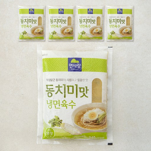 면사랑 동치미맛 냉면육수, 340g, 5개