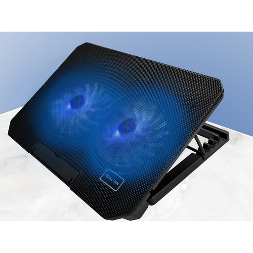 홈플래닛 듀얼팬 노트북쿨러 거치대 XL (USB2포트 + 풍량조절), 단일색상