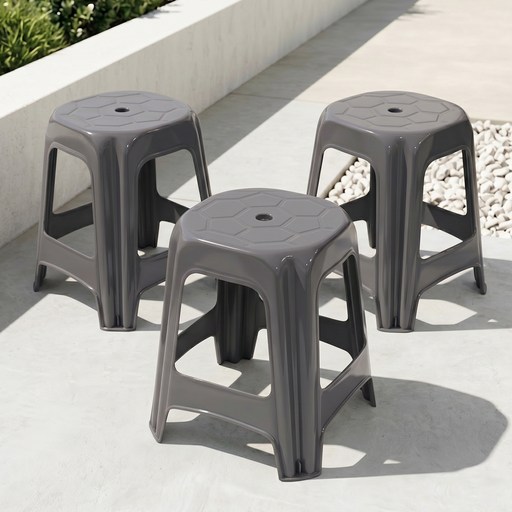코멧 플라스틱 보조의자 3p