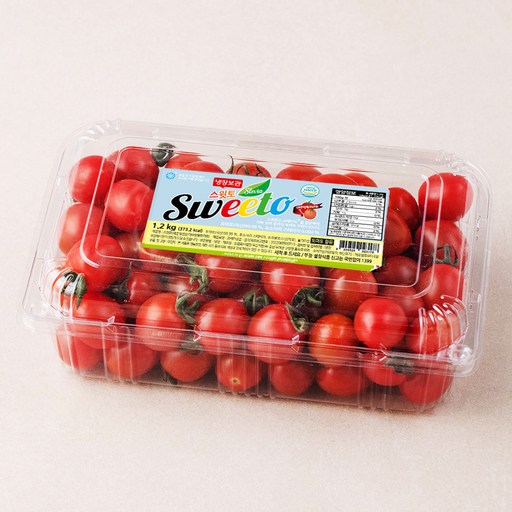 스윗토 스테비아 대추방울토마토 1.2kg 1팩 신선하고 건강한 맛의 토마토