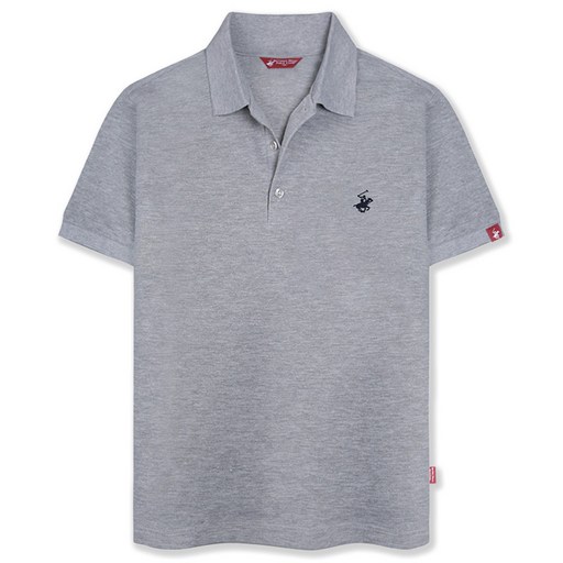 BEVERLY HILLS POLO CLUB 比佛利保羅 中性款Logo刺繡彈力短袖polo衫 CPX0T01, 灰色