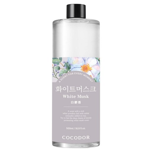 COCODOR 珂珂朵爾 擴香補充瓶 大容量, White Musk 白麝香, 500ml, 1瓶