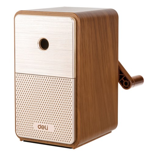 델리 레트로 스피커 모양 5단 심조절 회전식 연필깎이 완벽한 연필 관리 솔루션