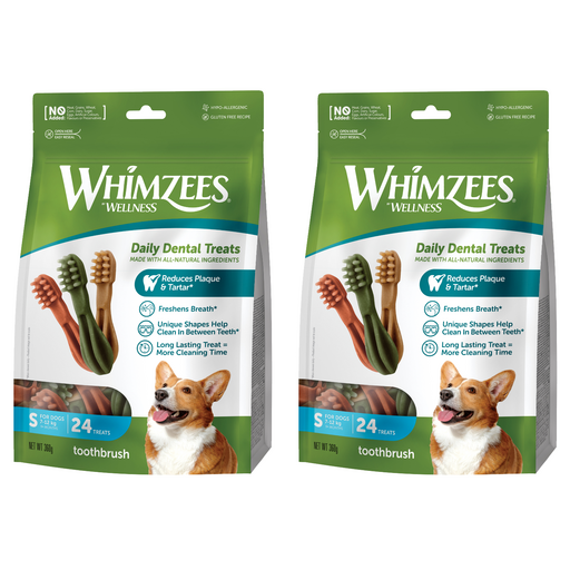 웰니스윔지스 강아지 덴탈껌 밸류백, 칫솔모양, 360g, 2개