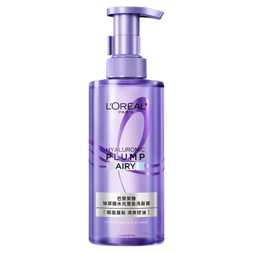 L'OREAL PARiS 巴黎萊雅 玻尿酸水光豐盈洗髮露, 1個, 440ml