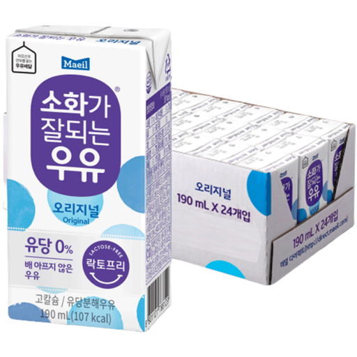 매일 소화가 잘되는 우유 190ml 24개