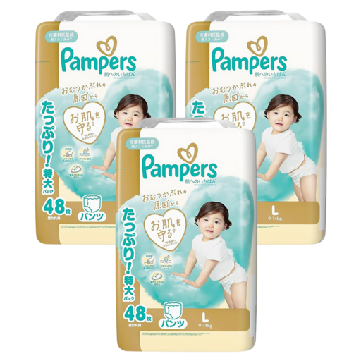 Pampers 幫寶適 日本境內版 褲型尿布 9~14kg, L, 144片