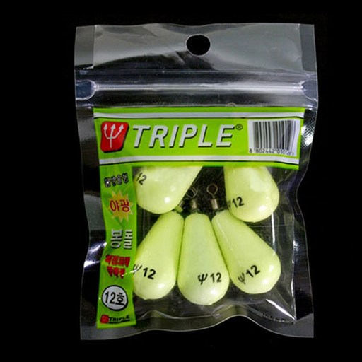 트리플 물방울형 야광 봉돌