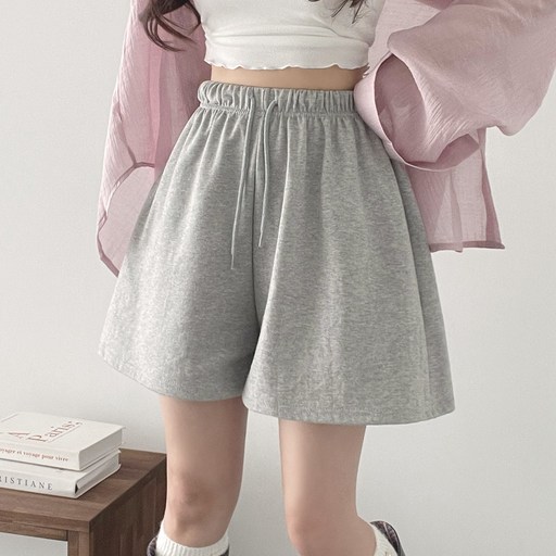 위드후이린 여성용 기본/롱 기장 A라인 밴딩 반바지