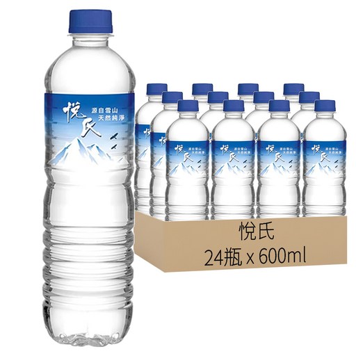 悅氏 礦泉水, 600ml, 24瓶