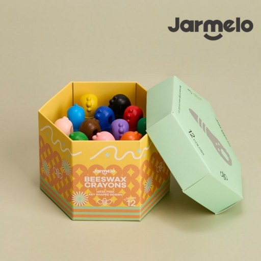 리틀호안미로 손에 묻지않는 키크레용 아기 워셔블 크레파스 베이비루, 1개, 24색