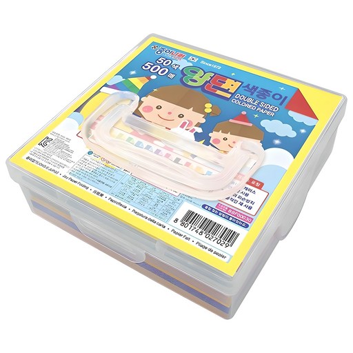 종이나라 케이스 양면 색종이 창의력을 키우는 다채로운 색깔의 종이