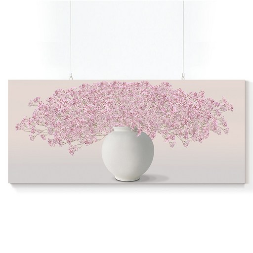 인메이블 프리미엄 복들어오는 꽃 그림 5종 힐링 풍수 인테리어 만개 달항아리 와이드 캔버스 액자