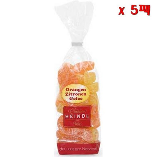 Heindl Jelly Enjoyment Lemon Orange 하인들 젤리 엔조이먼트 레몬 오렌지 과일초콜릿 300g 5팩