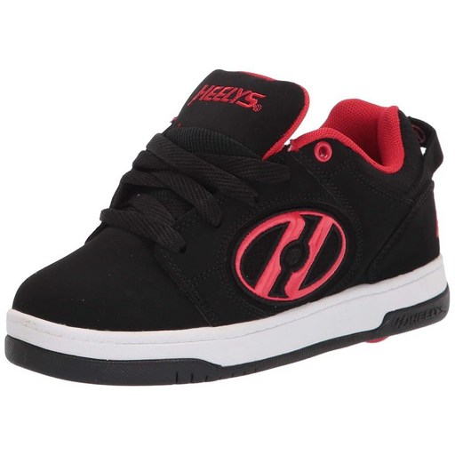 Heelys 아동용 보이저 테니스화, 블랙/화이트 6 Big Kid