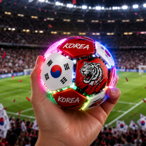 키캡월드 LED 축구공 키캡 키링 월드컵 응원 굿즈 딸깍이 클리커
