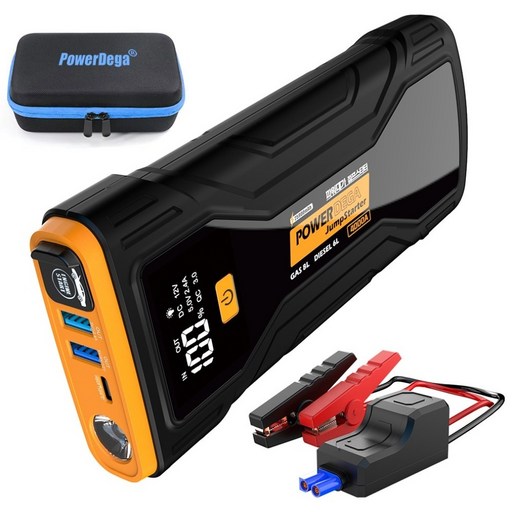 25900mAh 파워대가 자동차 긴급시동 점프스타터 오토바이 보조배터리 자동차 배터리 점프스타터+스마트 점프선