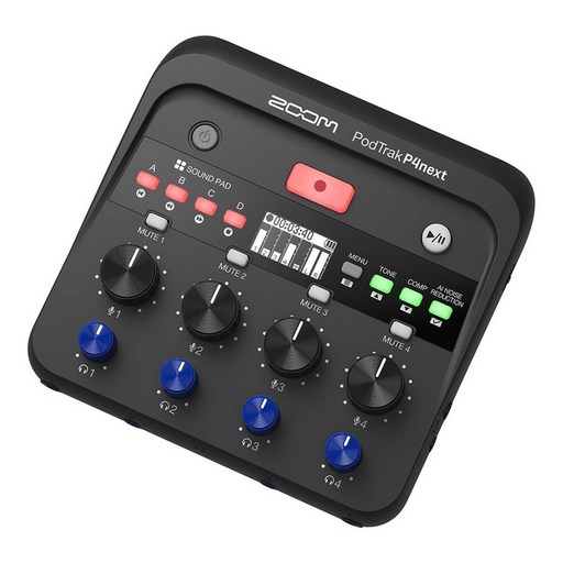 ZOOM P4next AI USB USB MTR P 줌 팟캐스트 레코더 경량 컴팩트 노이즈 리덕션 탑재