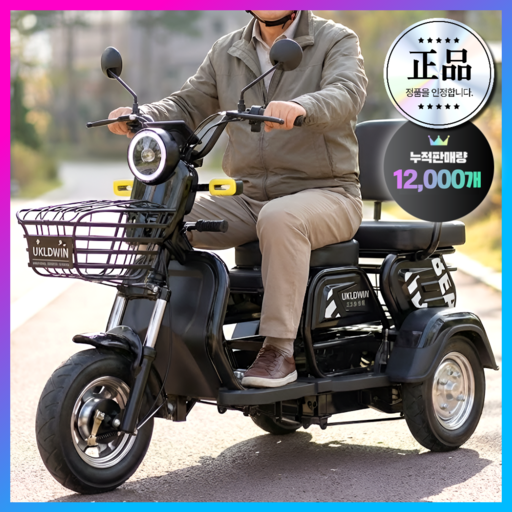 무브윌 안전한 삼륜오토바이 세발 노인전동차 전기 스쿠터 바이크 세발 3륜 전동 자전거