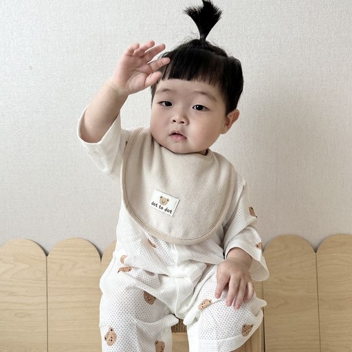 돗투돗 마카롱 양면 테리빕 턱받이