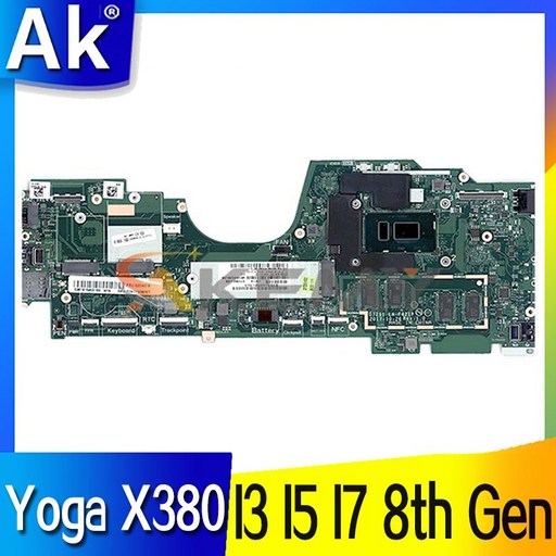 레노버 씽크 패드 요가 X380 노트북 마더 보드 I3 I5 I7 8 세대 CPU 8G 16G RAM DTZS1 LA-F421P, 06 I7-8550U 16GB