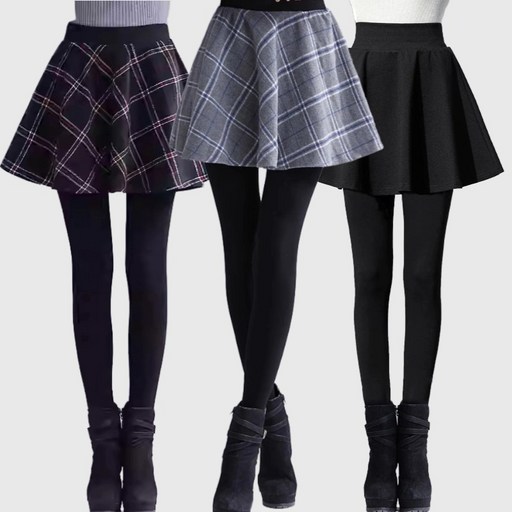 Asure 여성레깅스 치마레깅스 치마바지 기모바지 투인원팬츠