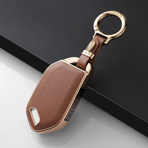 YAILIS 호환 기아 차키케이스 가죽 TPU 키케이스키홀더 홀더세트 자동차키케이스 자동차키링, E타입 7버튼