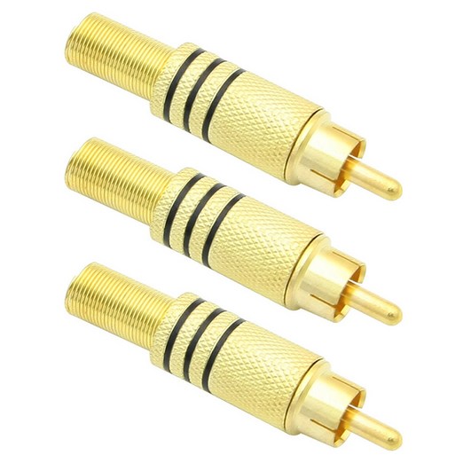 컴스 RCA 제작용 커넥터 Male 메탈 3p