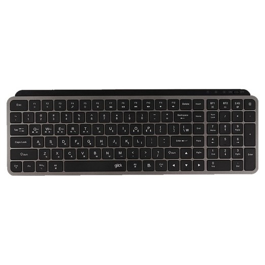 지클릭커 오피스프로 펜타 멀티페어링 저소음 블루투스 105키 무선 키보드