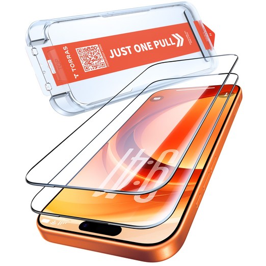 토라스 GlassGo 9H 풀커버 강화유리 고화질 휴대폰 액정보호필름 2p 부착도구 포함