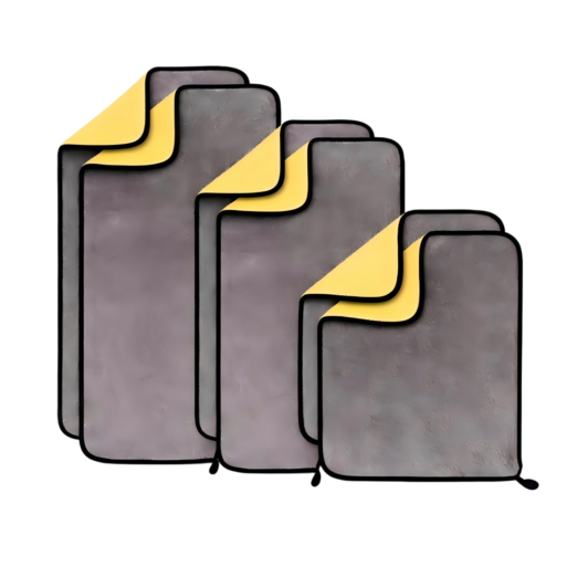 먼지없는 극세사 세차타월 세트 두툼한 드라잉타월 소형2p중형2p특대형2p, 1세트, 그레이