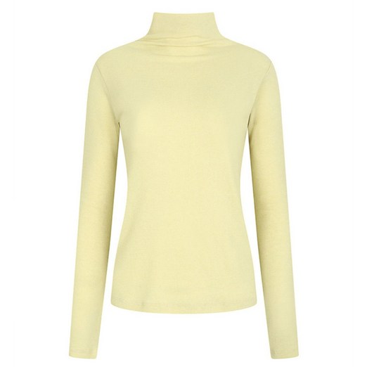 JJ JIGOTT JJ지고트 슬림핏 하프넥 울 티셔츠 GNAP0TSP1DG