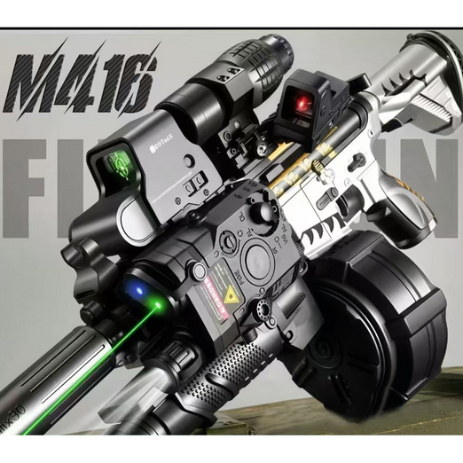 전동너프건 성인 자동 총 장난감 소프트 연사 서바이벌건 세트 85CM 싱글 쇼트 M416 샌드 스탠다드 폭탄 2팩 색상 변경 대상