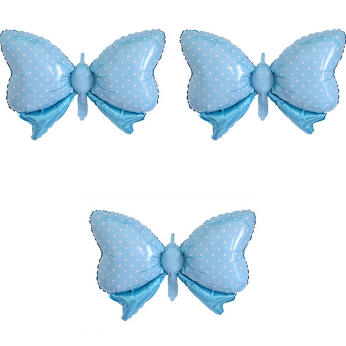 윰스 파티용품 리본 풍선, 블루, 3개