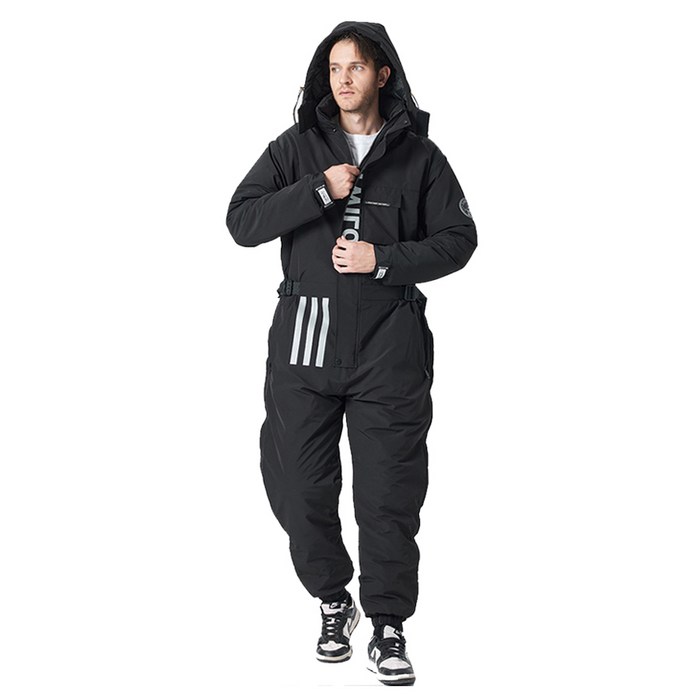 켓와일로 오토바이 겨울 방한우주복 C30, 블랙